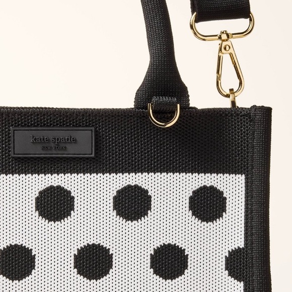 Polka Dot Knit Crossbody Bag - kate spade new york x Target White/Black - Picture 4 of 5
